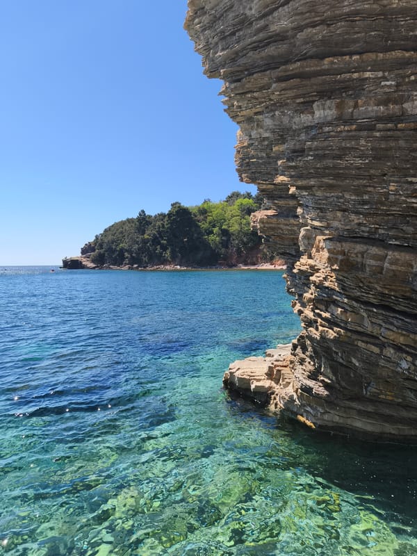 Morning beach scenes documented in Budva, Montenegro