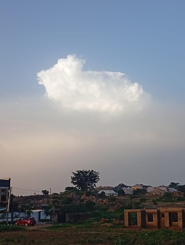 Sunset and street scenes across two Nigerian neighborhoods