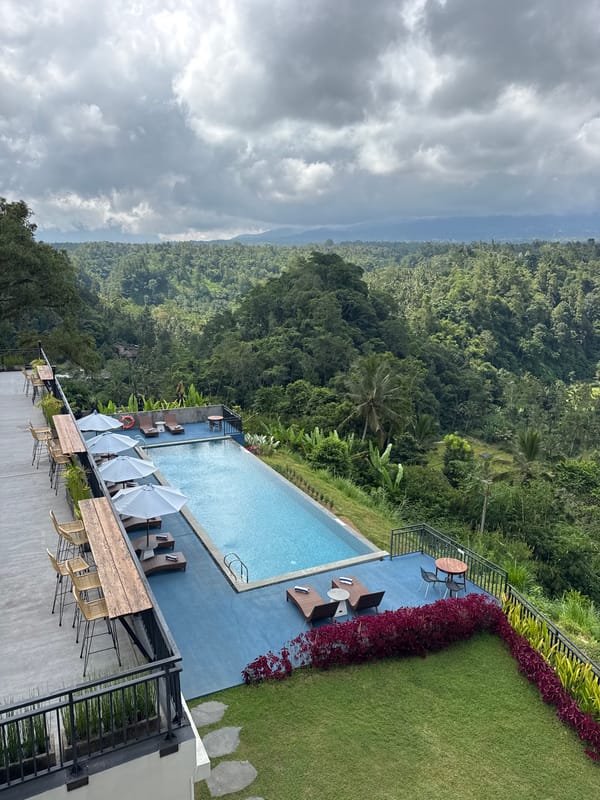 Dawn resort tour documented in Rendang, Indonesia