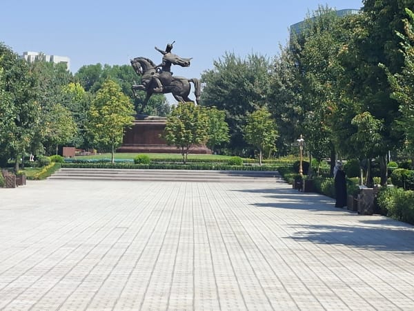 Amir Temur Square and surroundings in central Tashkent