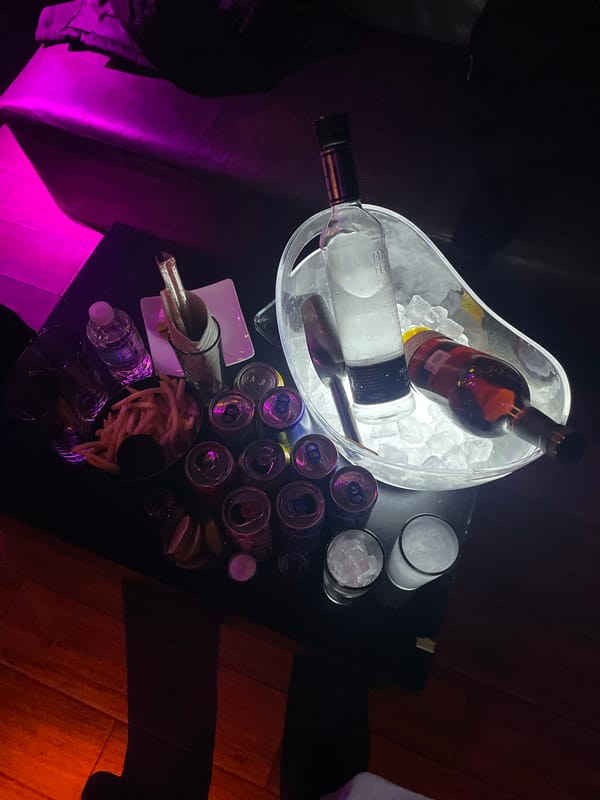 Late-night drinks captured at Mexico City establishment