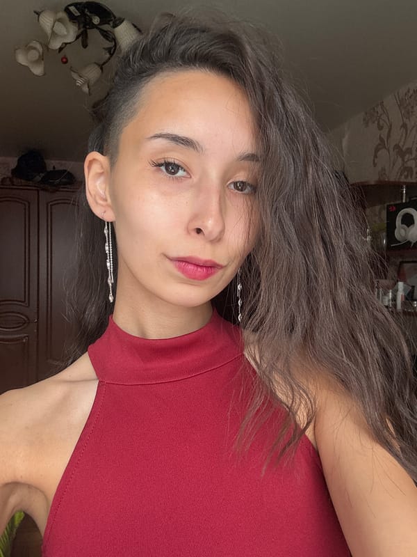 Close-up portrait series in red, Izhevsk