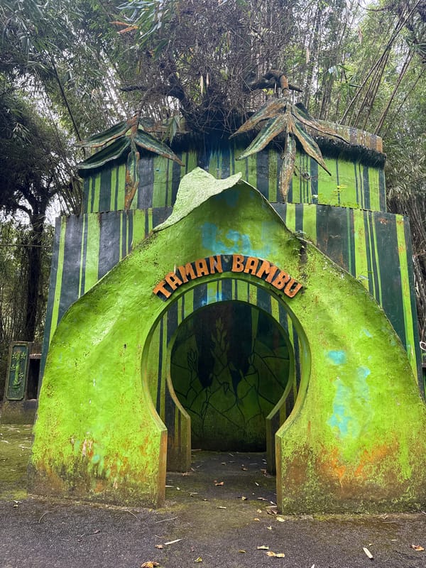 Morning scenes documented at Taman Bambu park in Baturiti