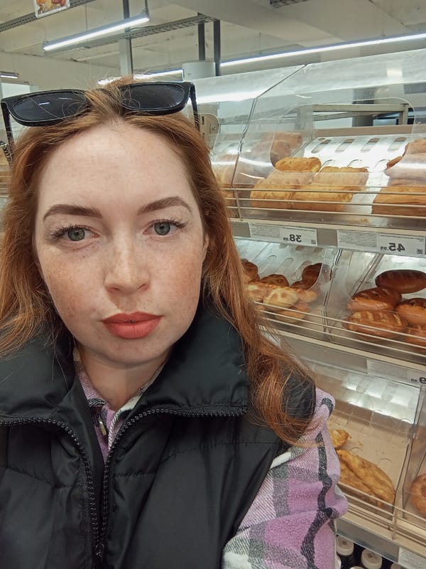 Woman takes early morning selfies in Yurgamysh, Russia