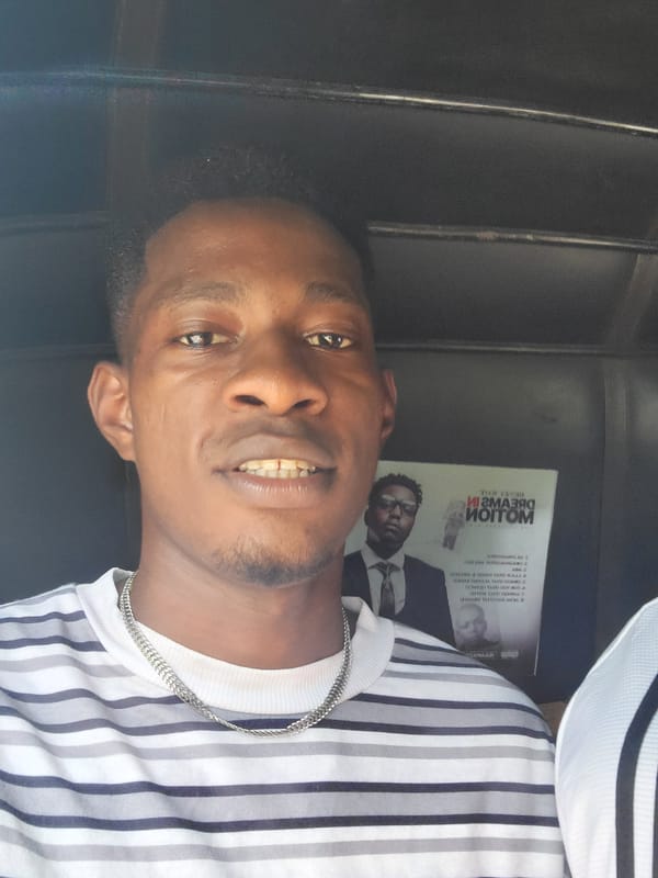 Selfie moment from a vehicle in Egbagu, Nigeria