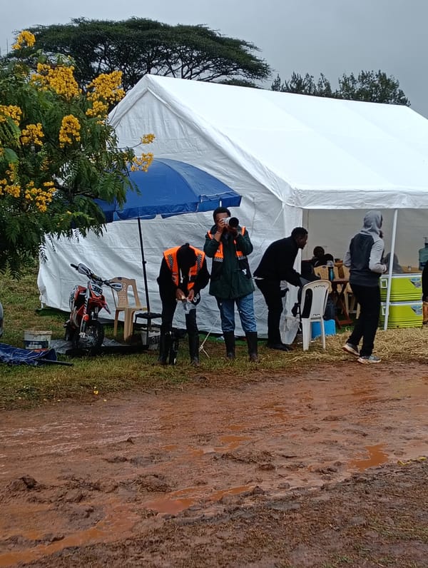 Motocross event held in muddy conditions in Nairobi