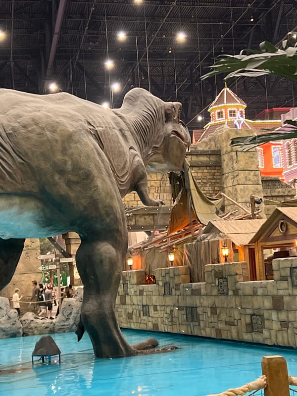 Visitors explore dinosaur-themed indoor attraction in Moscow