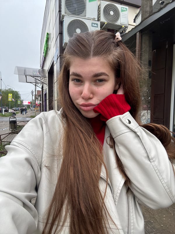 Woman photographed in casual portrait in Kurovskoye, Russia