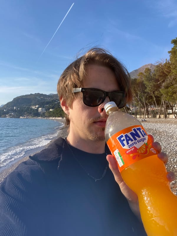 Woman enjoys outdoor meal in Bar, Montenegro