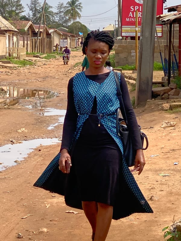 Sunday morning street life in Sabon Tasha, Nigeria