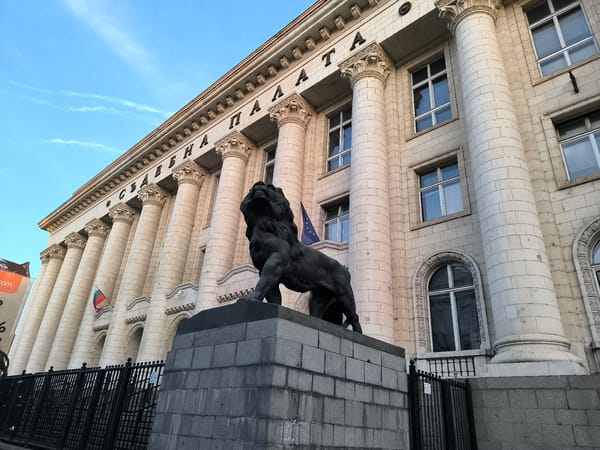 Early morning documentation of Sofia's Palace of Justice monument