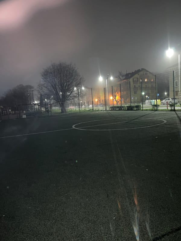 Heavy fog blankets sports field in Varna, Bulgaria