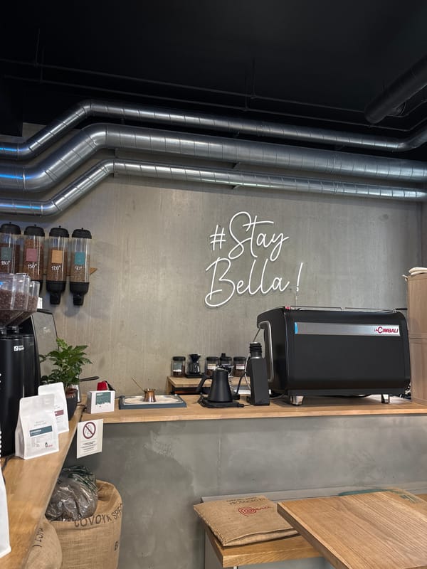 Morning coffee preparation documented at Copenhagen cafe