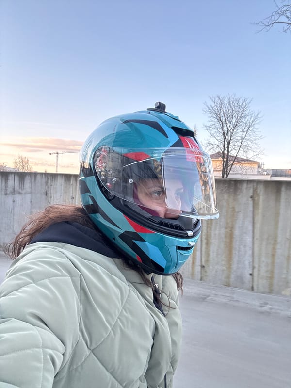 Motorcyclist's afternoon journey documented across multiple Sofia locations