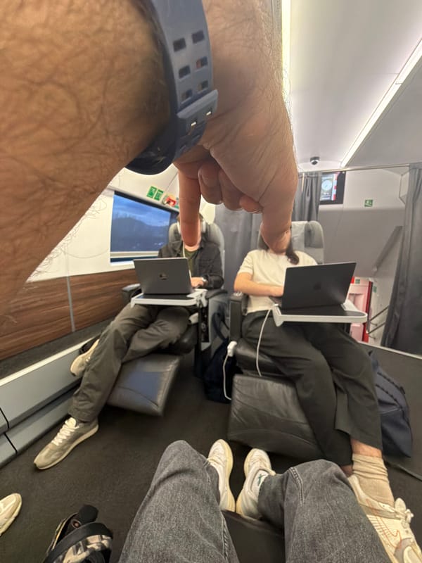 Passengers rest and work during flight near Japarauli Georgia