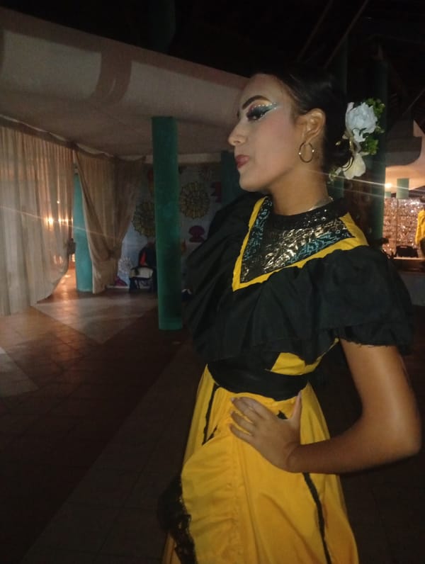 Traditional dress cultural gathering in Playa El Agua, Venezuela
