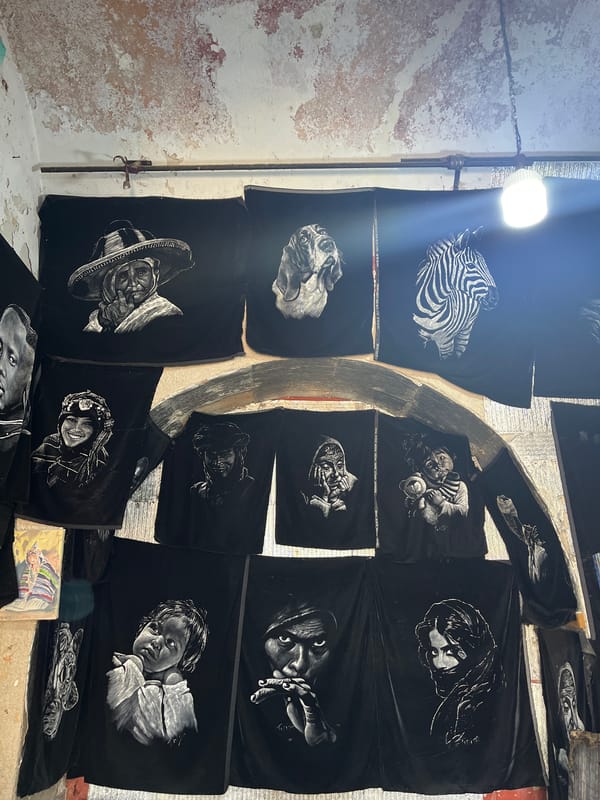 Witness documents Essaouira's iconic blue-and-white architecture during midday stroll