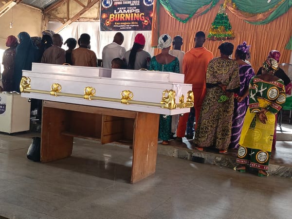 Funeral service held at ECWA church in Akwanga, Nigeria