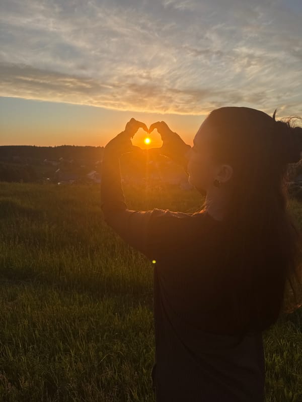 Golden hour sunset documented in rural Russian village
