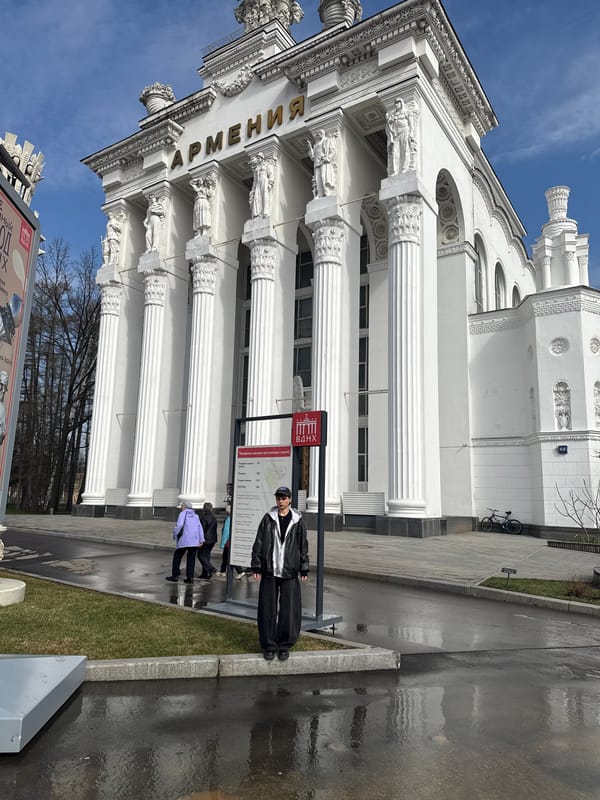 Armenia pavilion facade captured at Moscow's VDNH park