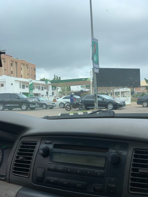 Opay Scam Alert Sign Spotted on Abuja Street