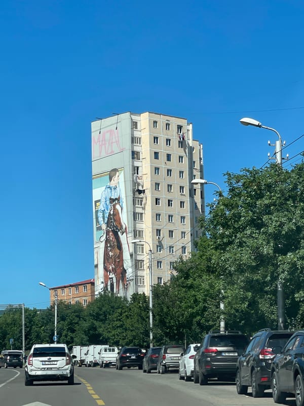 Tbilisi street scenes with muraled buildings documented by witnesses
