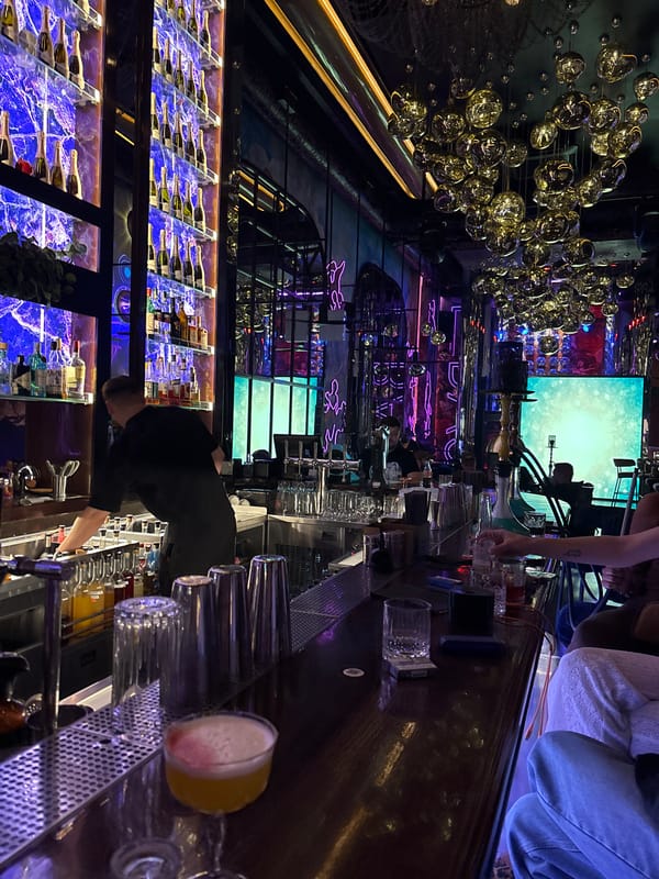 Inside a Kharkiv bar, cocktails and atmosphere on a June evening