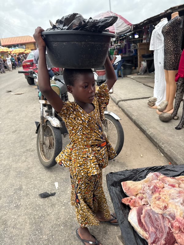 Afternoon hustle at a Badagry street market