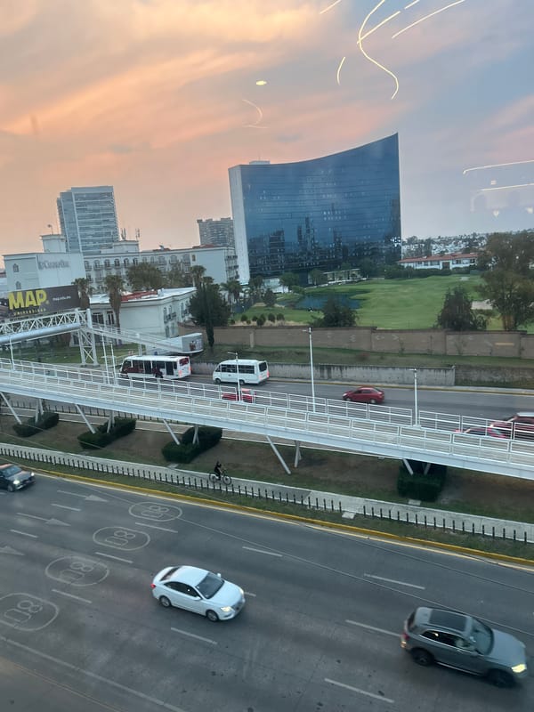 Evening dining and city views captured by single witness