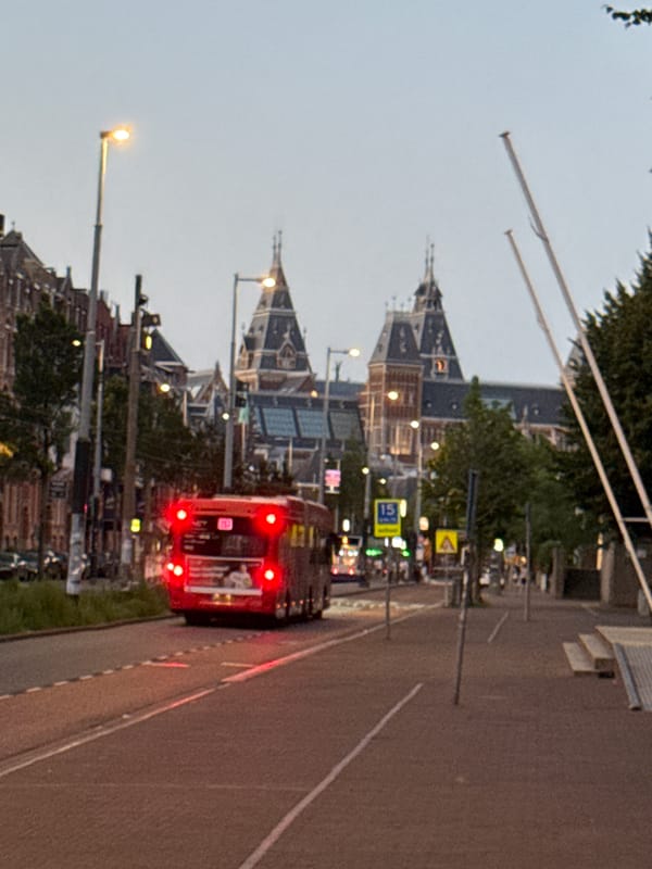 Amsterdam at dusk: bikes, parks, and golden-hour streets