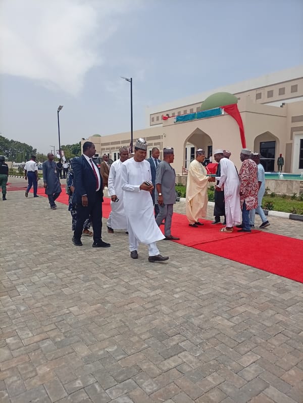 Formal ceremony with dignitaries held in Unguwan Sanusi, Nigeria