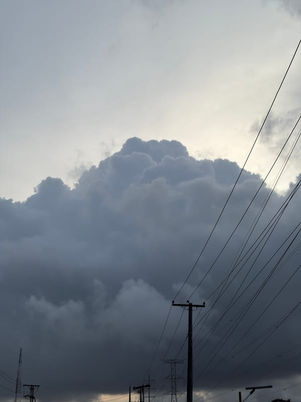 Dark storm clouds gather over Igboefon, Nigeria