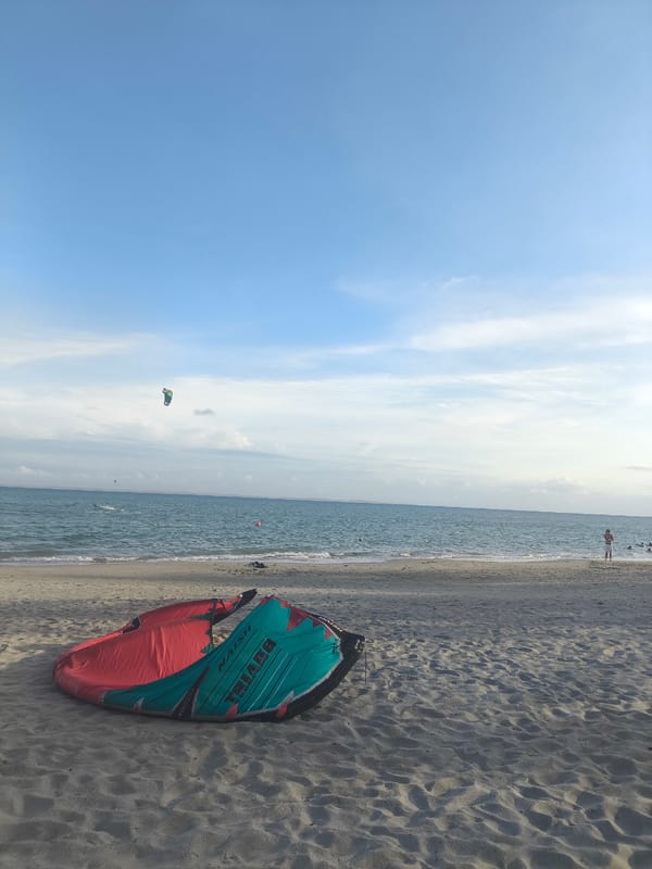 Evening beach life documented in El Yaque, Venezuela