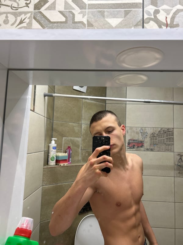 Man takes bathroom selfie in Burgas