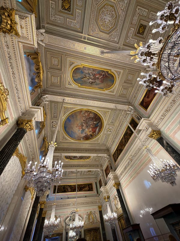 Inside the Hermitage: ornate halls and gilded ceilings