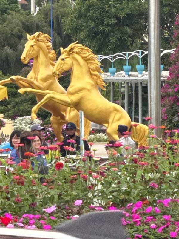 Đà Lạt's lakeside promenade decked out with sculptures and blooms