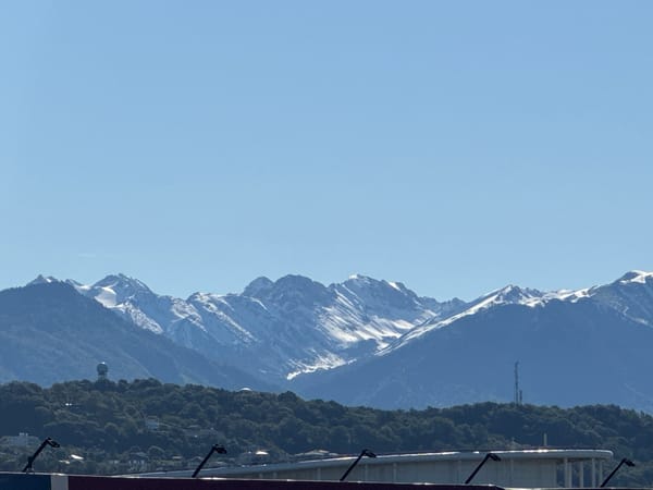 Morning mountain views captured in Sirius, Russia