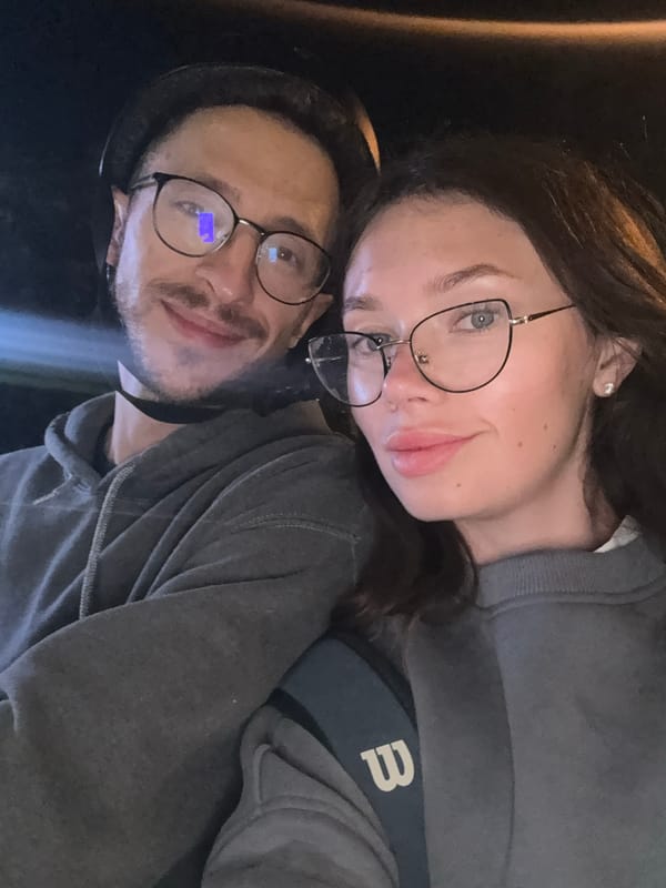 Couple poses for selfie in Tel Aviv