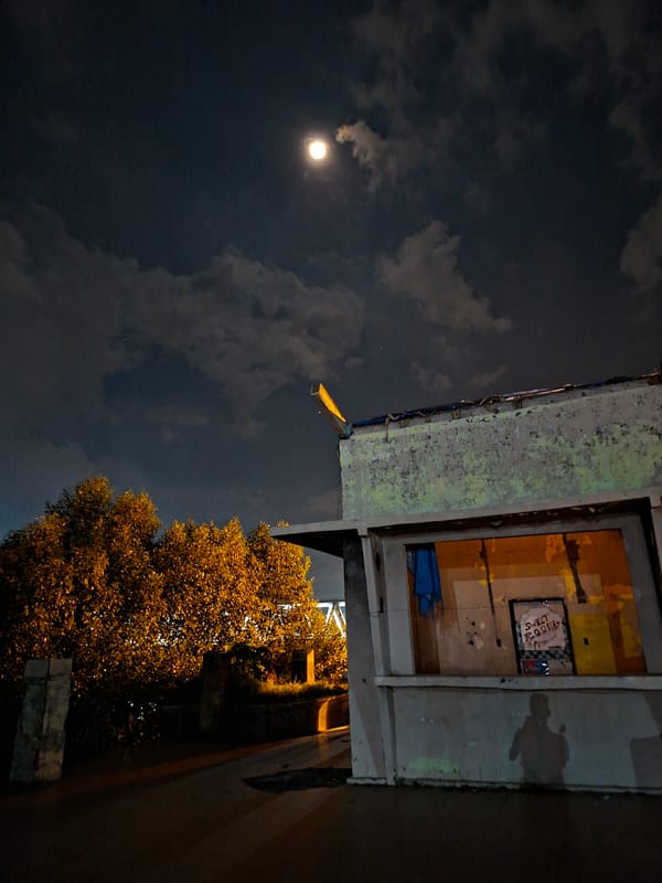 Nighttime scenes documented across Lhokseumawe waterfront and streets