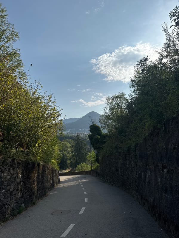 Nature trail and village streets in Ticino's border towns