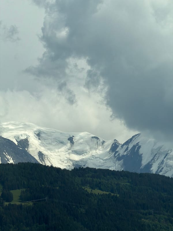 Summer afternoon in the French Alps around Sallanches