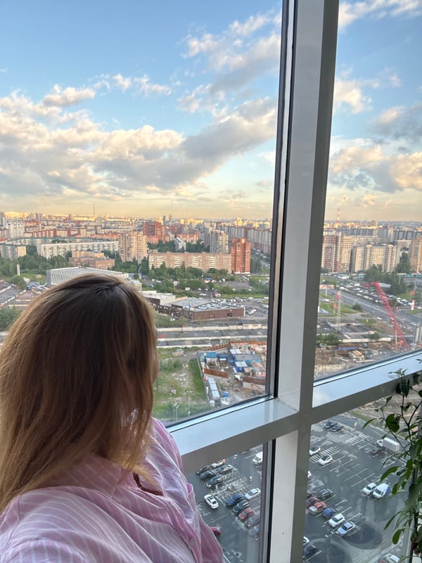 Summer evening drift through the outskirts of Saint Petersburg