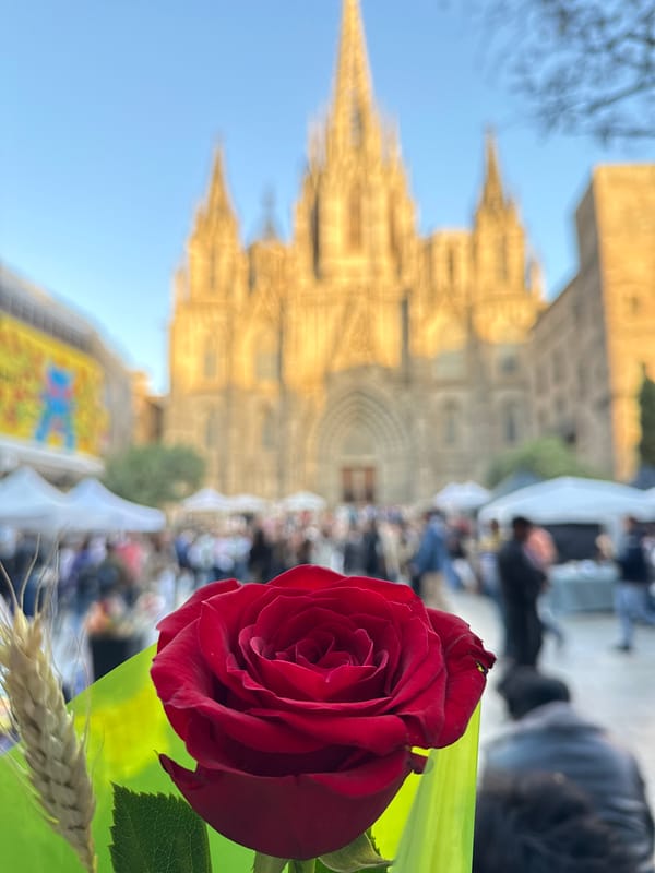 Barcelona celebrates Sant Jordi's Day with roses and street festivities