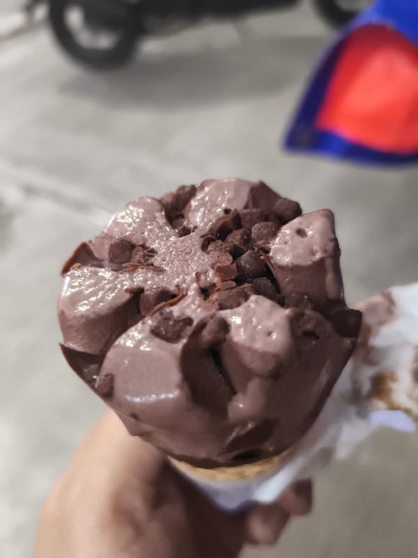 Shopper documents grocery trip through Depok, Indonesia supermarket