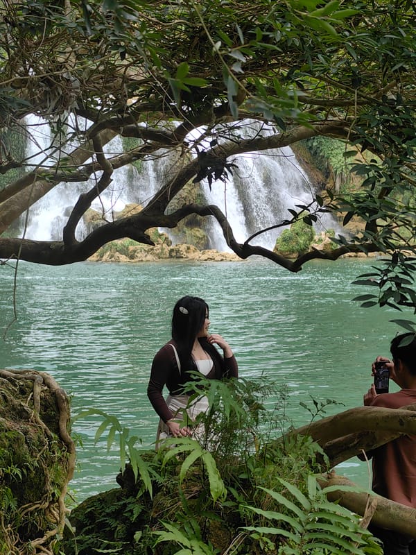 Ban Gioc Waterfall captured in northern Vietnam