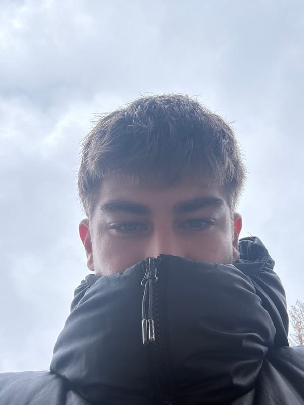 Young man takes multiple selfies in Sofia, Bulgaria