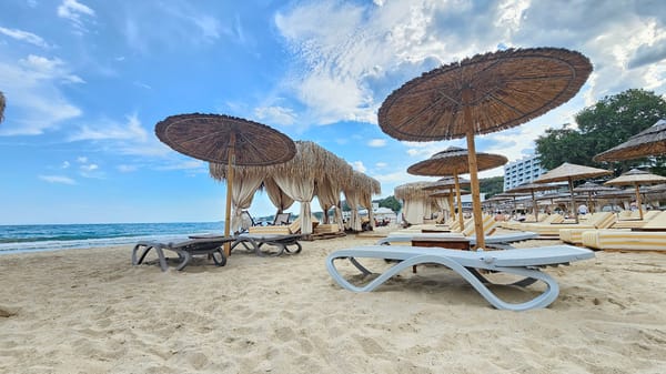 Lazy afternoon on a Black Sea beach near Varna