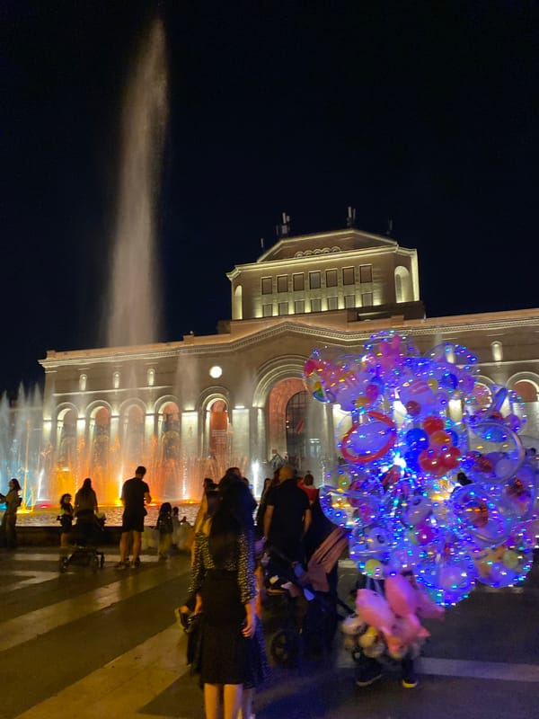 Evening street life and urban moments documented in Yerevan