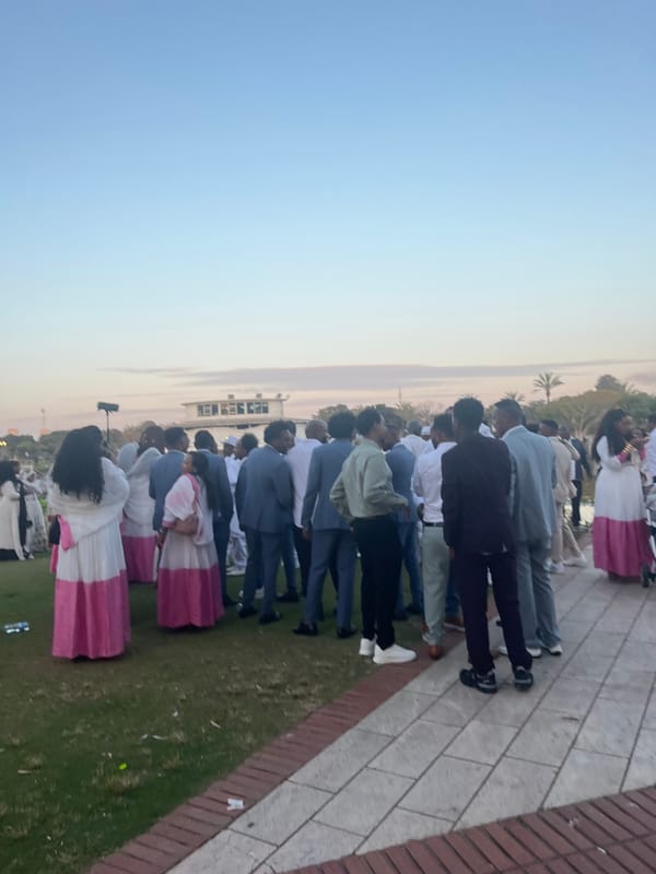Formal outdoor ceremony held in Ramat Gan under clear skies