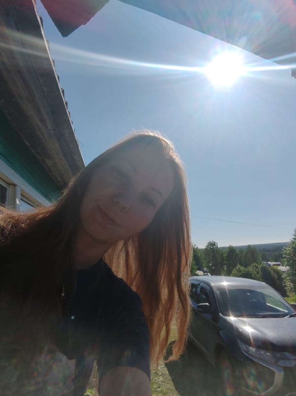 Woman documents morning moments in rural Russian village